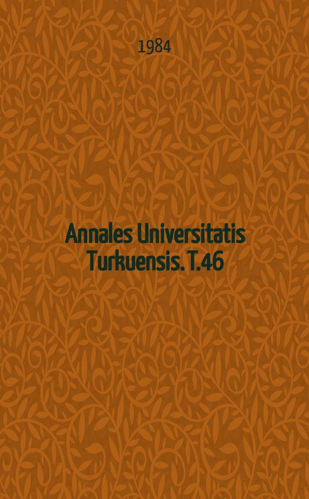 Annales Universitatis Turkuensis. T.46 : Fysikaalisen kuntoutuksen organisointi