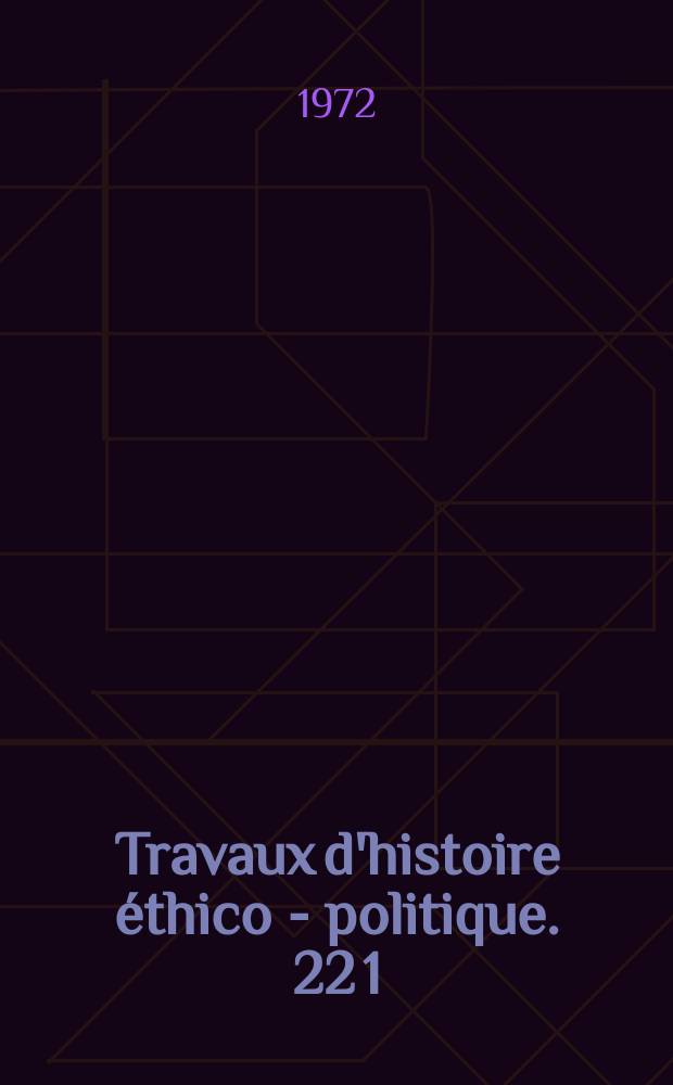 Travaux d'histoire éthico - politique. 22[1] : Constant de Rebec que, B. Recueil d'articles