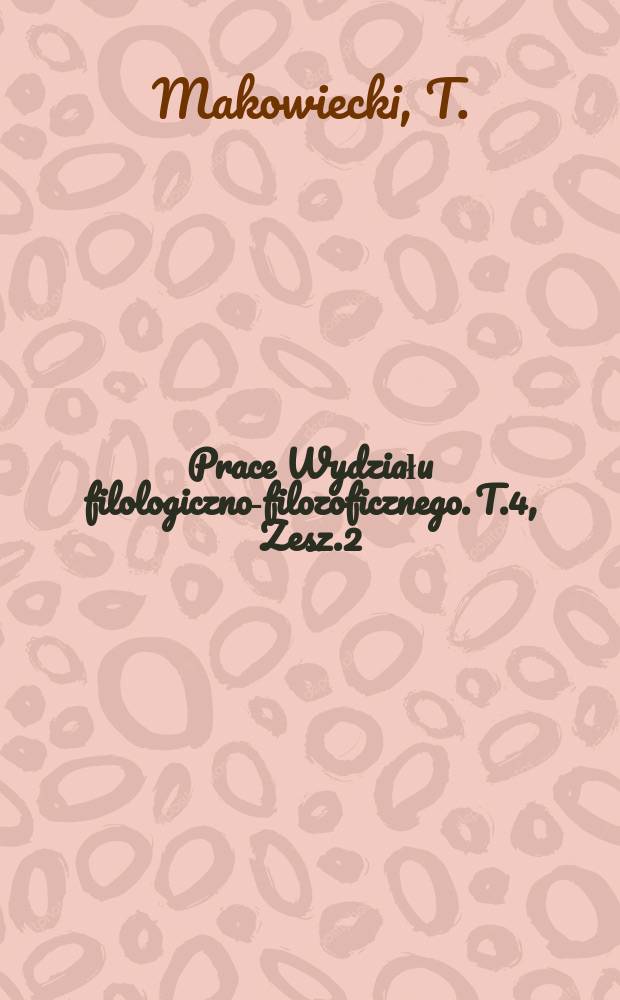 Prace Wydziału filologiczno-filozoficznego. T.4, Zesz.2 : Muzyka w twórczości Wyspiańskiego