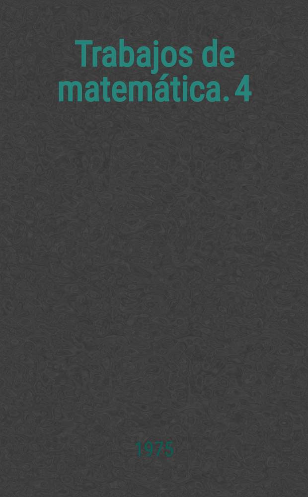 Trabajos de matemática. 4 : Sobre algunas convoluciones divergentes