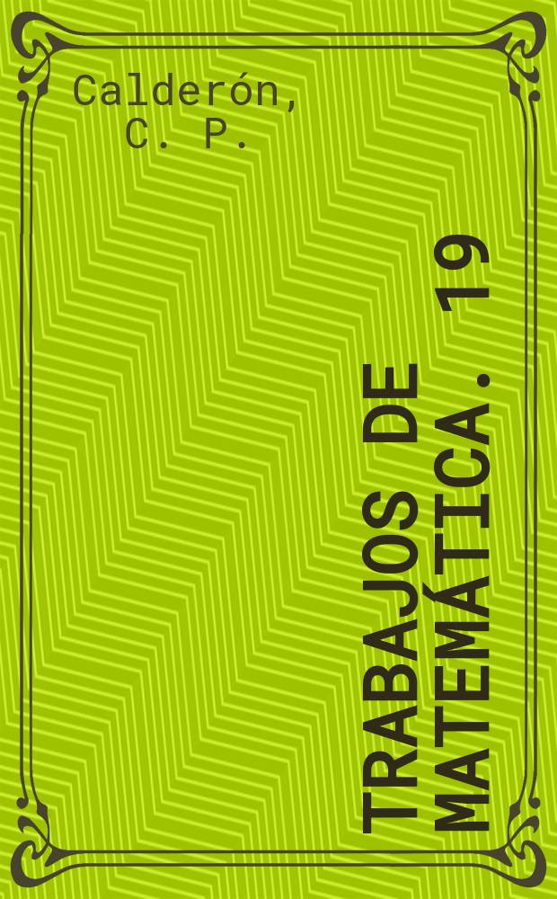 Trabajos de matemática. 19 : On the fractional differentiation of the commutator...