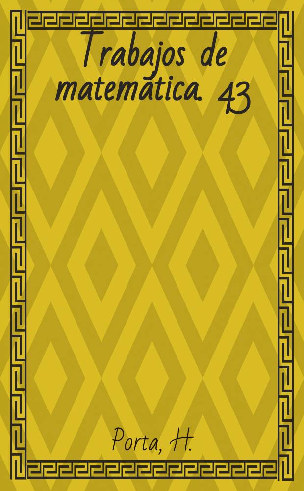 Trabajos de matemática. 43 : The determinant function