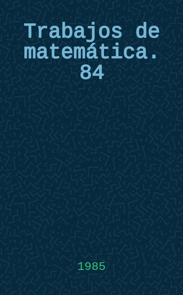 Trabajos de matemática. 84 : Robust conditional expectation...