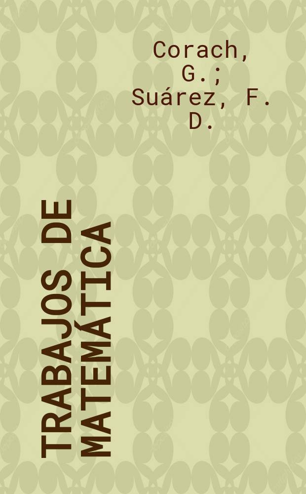 Trabajos de matemática : Dense morphisms in commutative...