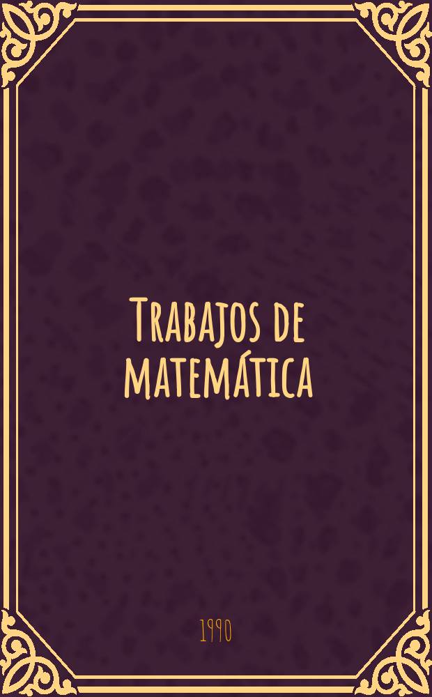 Trabajos de matem&aacute;tica : Multiplicative and convolution...