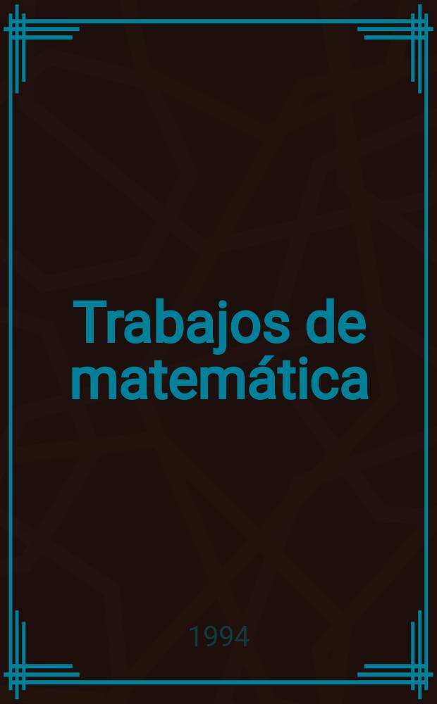 Trabajos de matemática : A free boundary problem...