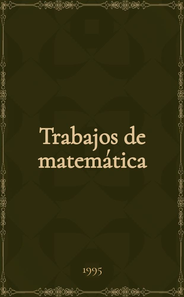 Trabajos de matemática : On the inversion of Marcel Riesz...
