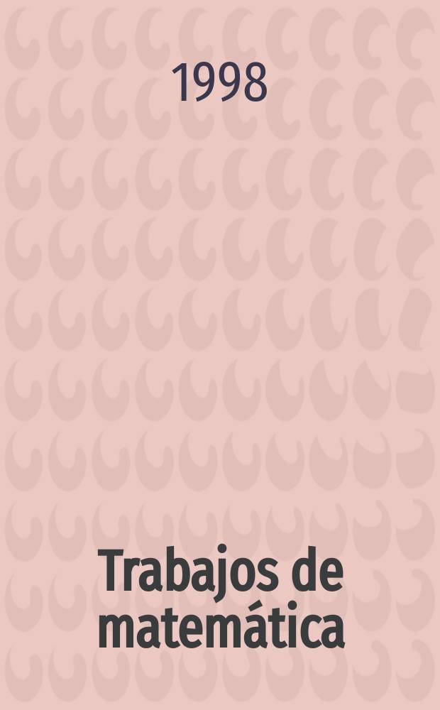 Trabajos de matemática : Hochschild (co)homology...