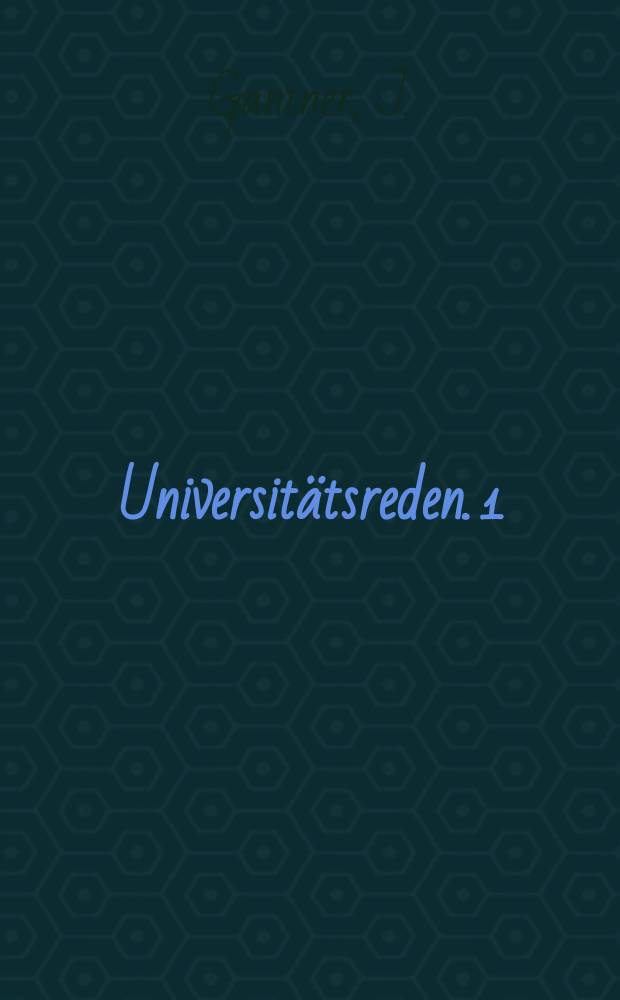 Universit&auml;tsreden. 1 : Lionardo da Vinci