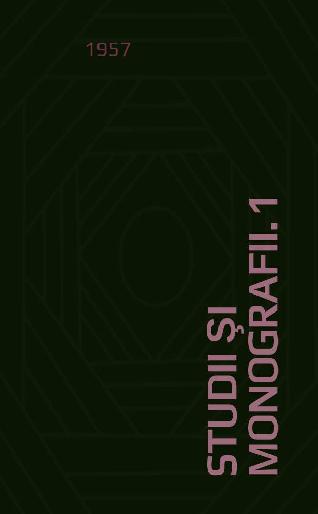 Studii şi monografii. 1 : Universitatea "V. Babeş". Studiu monografic