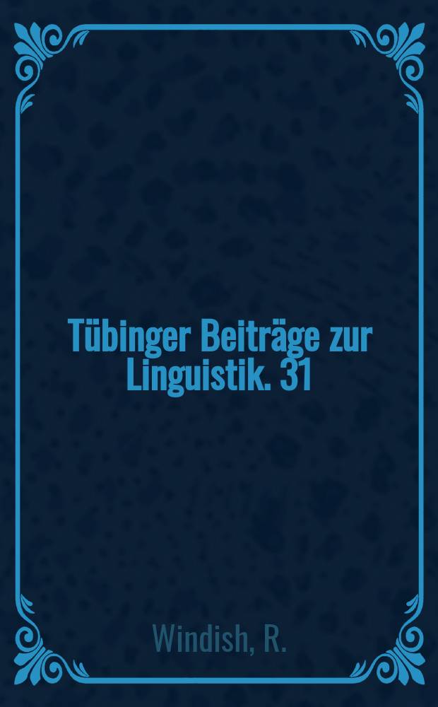 Tübinger Beiträge zur Linguistik. 31 : Genusprobleme im Romanischen