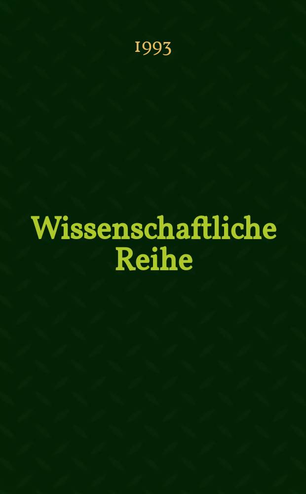Wissenschaftliche Reihe