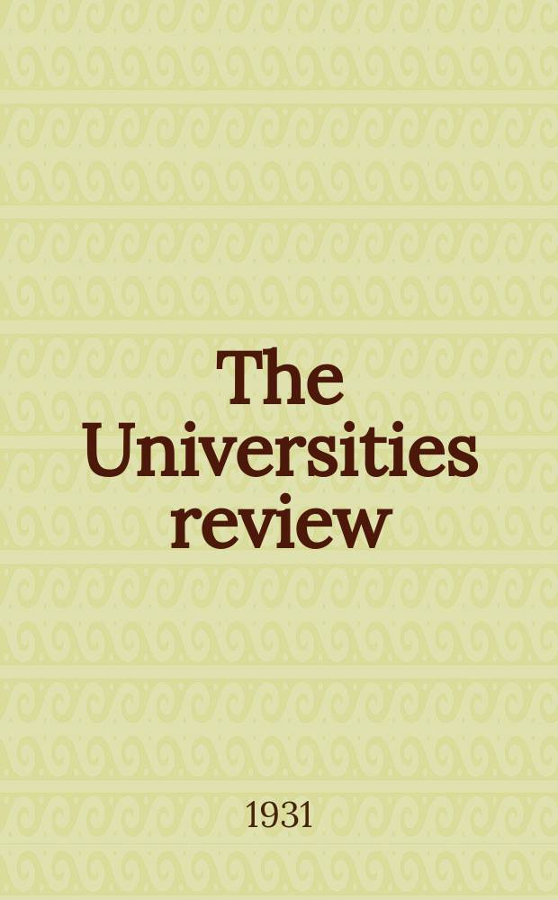 The Universities review