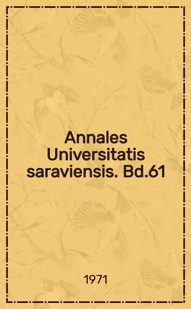 Annales Universitatis saraviensis. Bd.61 : Strafrechtsdogmatik und Kriminalpolitik