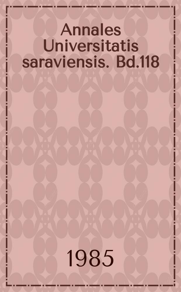 Annales Universitatis saraviensis. Bd.118 : Währungswettbewerb