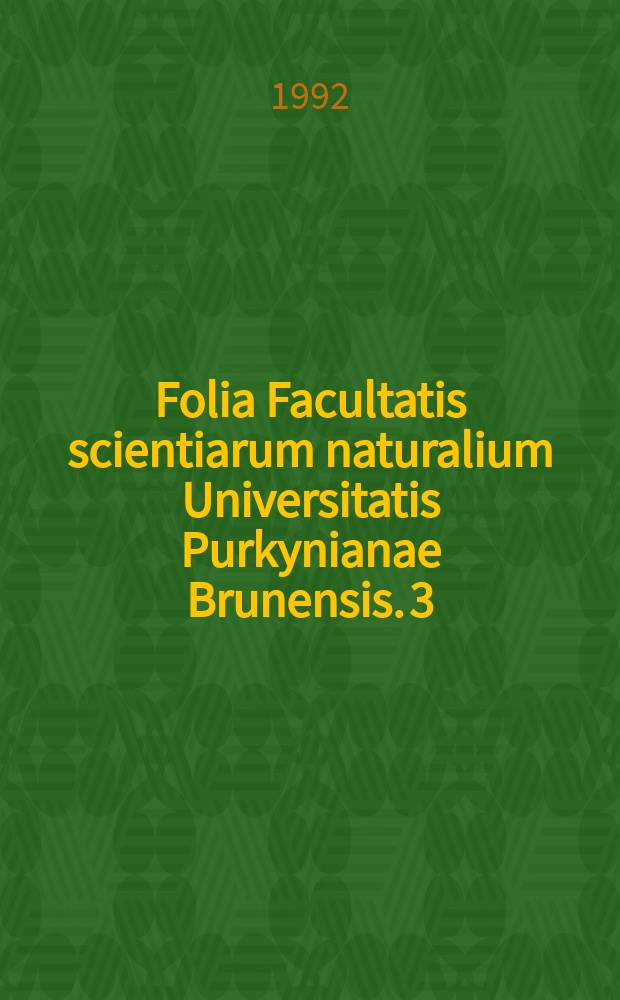 Folia Facultatis scientiarum naturalium Universitatis Purkynianae Brunensis. 3 : Asymptotic properties of oscillatory ...