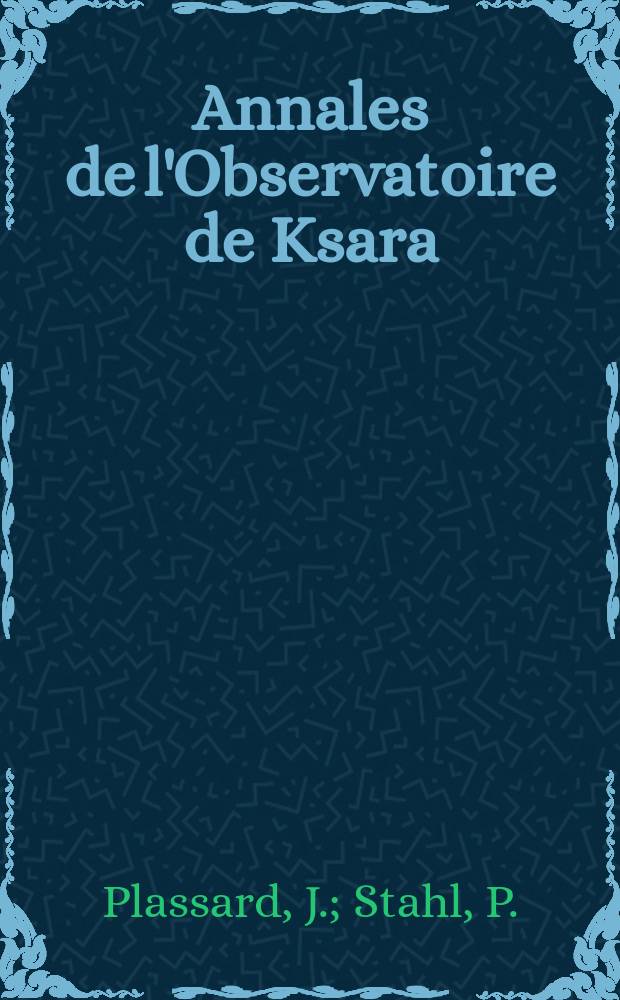 Annales de l'Observatoire de Ksara (Liban) : Mémoires. T.2, Cahier3 : Compléments sur la gravimétrie su Liban