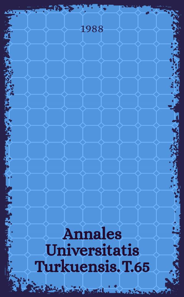 Annales Universitatis Turkuensis. T.65 : Maassamuuton ulottuvuudet