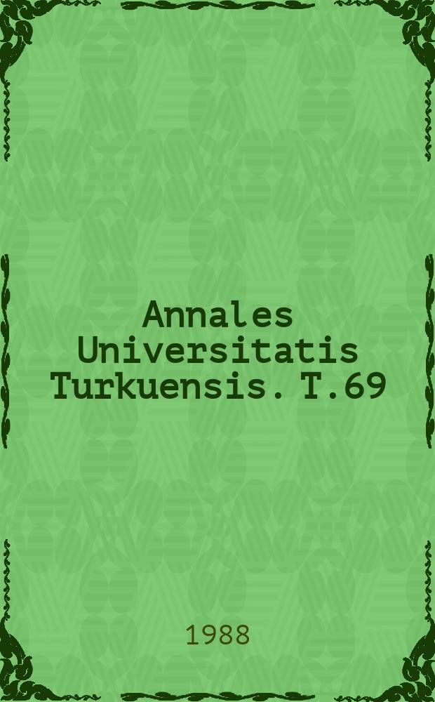 Annales Universitatis Turkuensis. T.69 : Pöydänkulma ja maailma