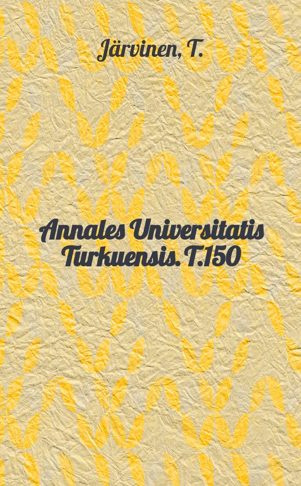 Annales Universitatis Turkuensis. T.150 : Peruskoulusta toisen asteen koulutukseen