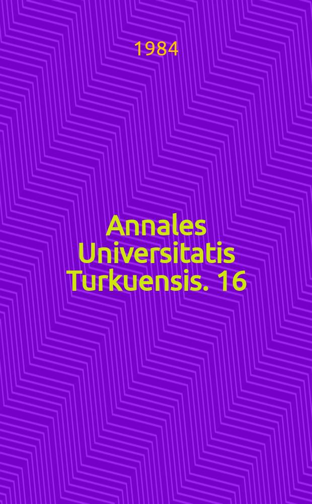Annales Universitatis Turkuensis. 16 : Onset of functional psychoses in later middle ...