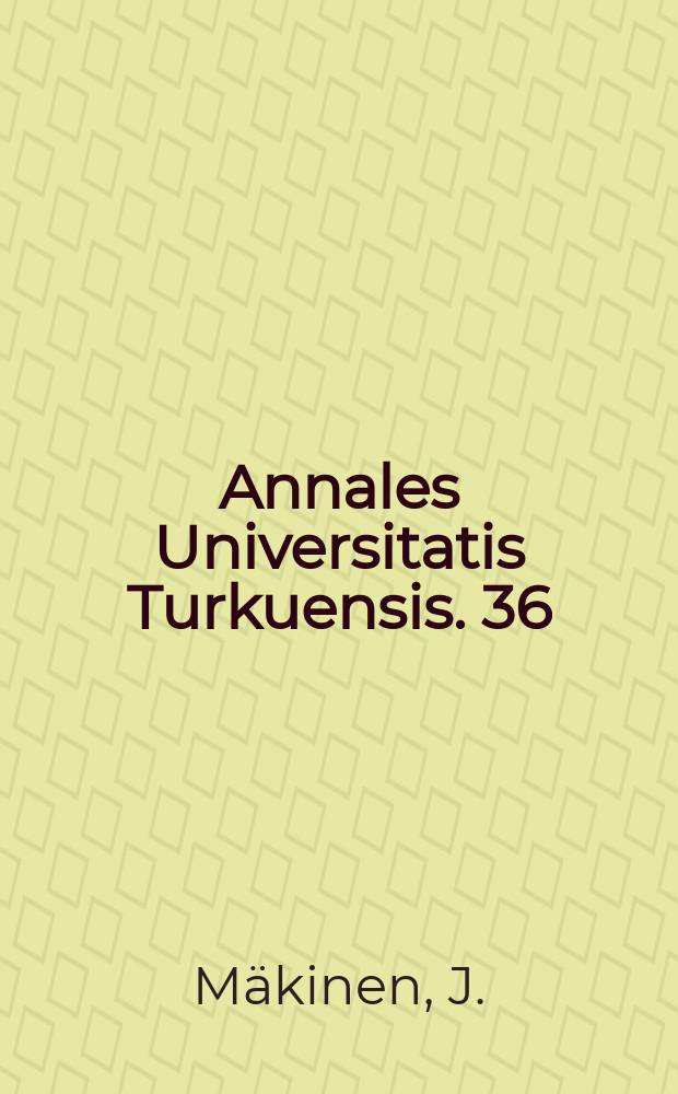 Annales Universitatis Turkuensis. 36 : Ectopic pregnancy in Finland in 1966-1986