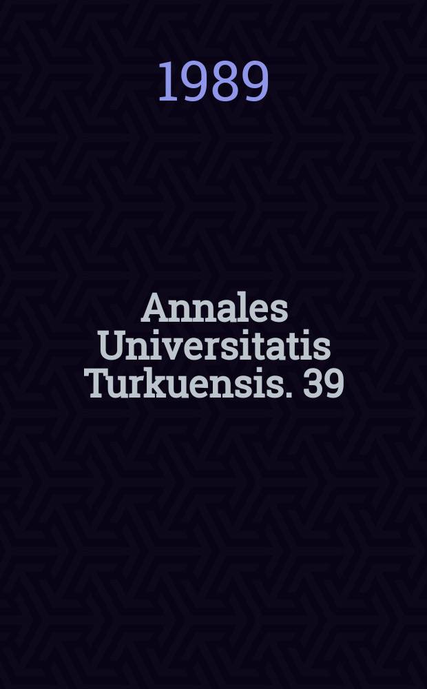 Annales Universitatis Turkuensis. 39 : Regulation of human B lymphocyte function