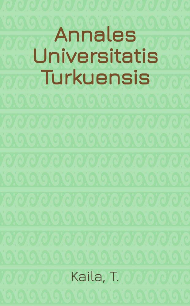 Annales Universitatis Turkuensis : Receptor binding assays in clinical ...