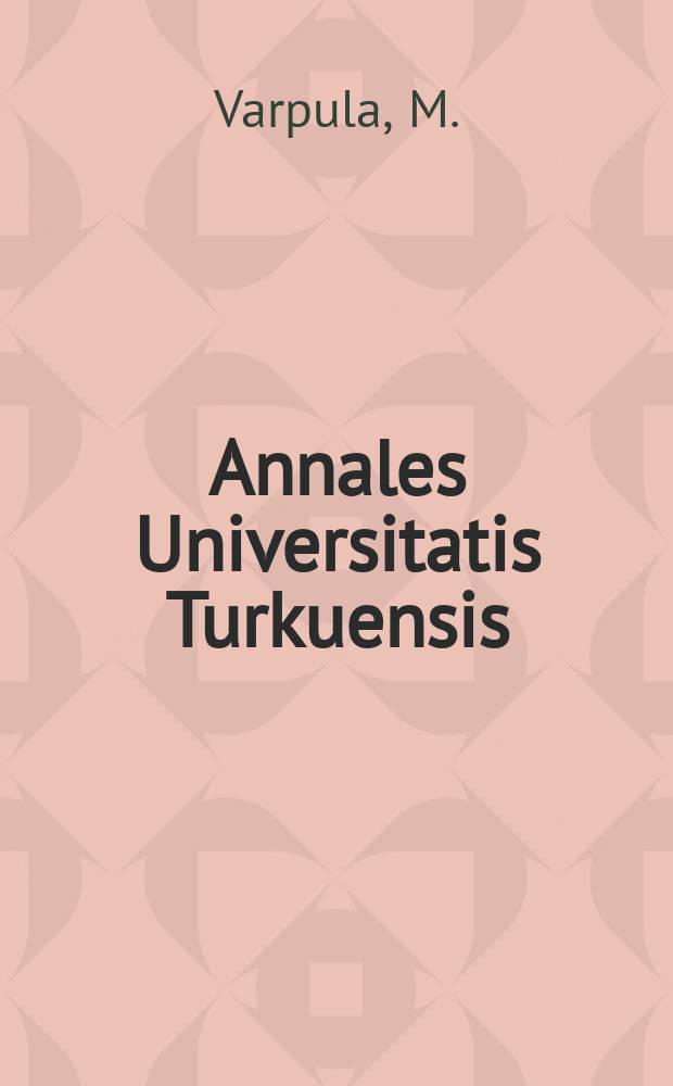 Annales Universitatis Turkuensis : Ultra low field (0.02T) magnetic resonance imaging ...