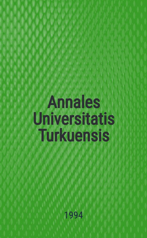 Annales Universitatis Turkuensis : Syndecan - 1 in malignant transformation