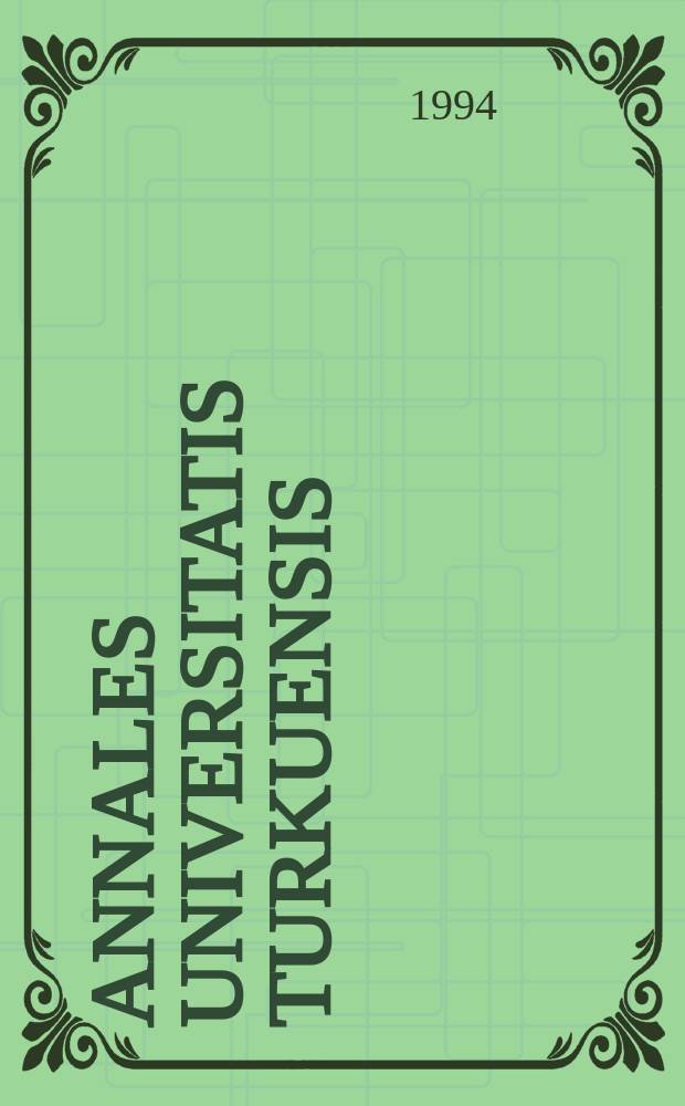 Annales Universitatis Turkuensis : Regulation of DNA synthesis during spermatogenesis