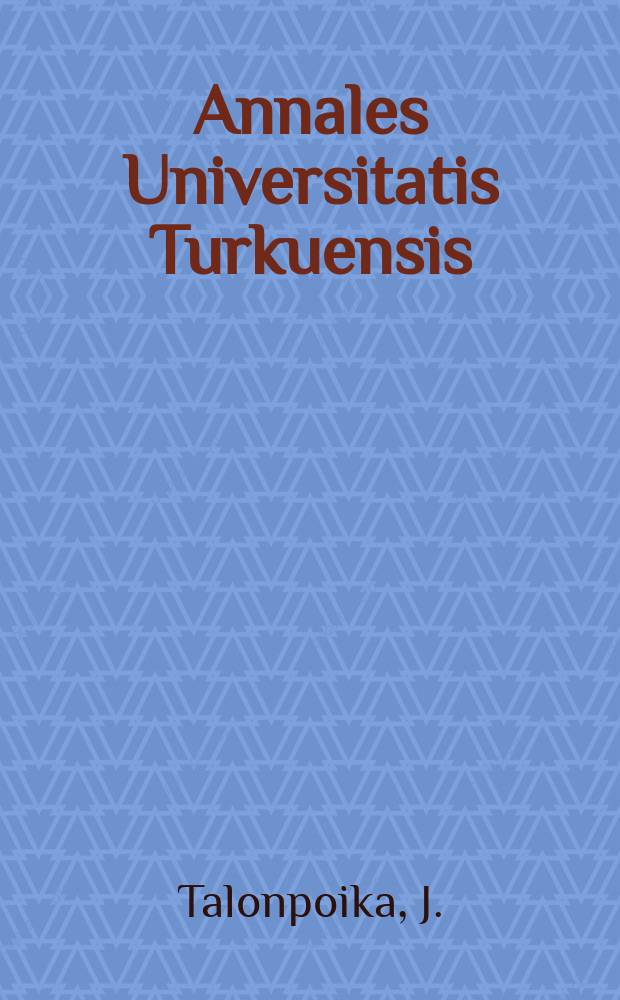 Annales Universitatis Turkuensis : Changes in the composition of gingival ...