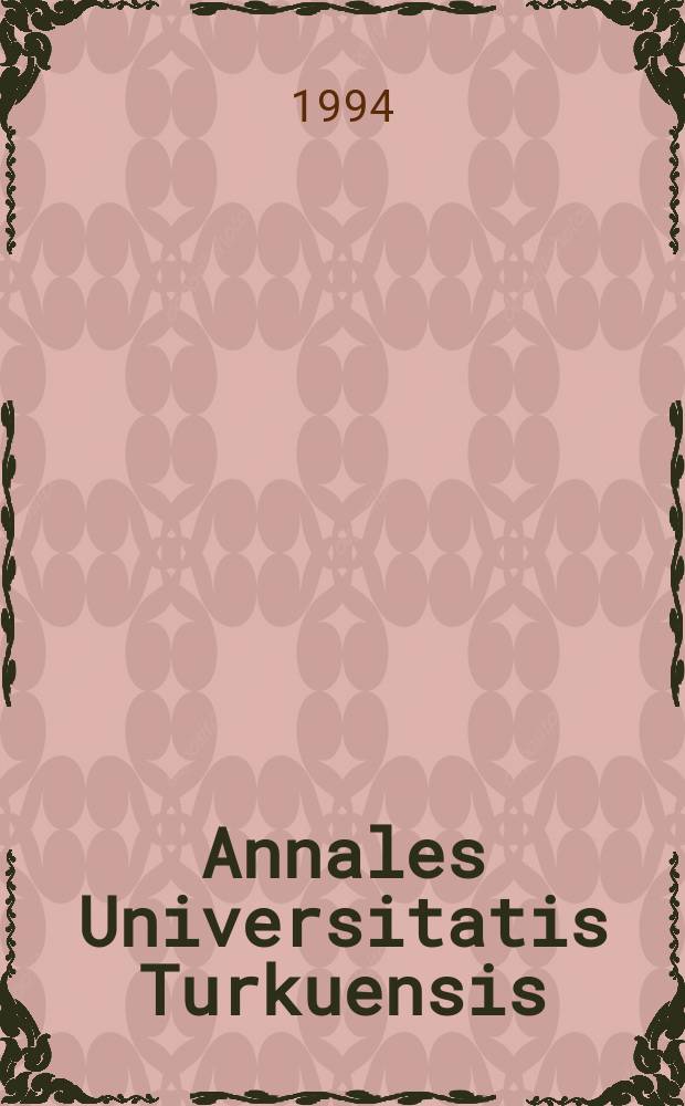 Annales Universitatis Turkuensis : Determination of physical and psychosocial factors ...