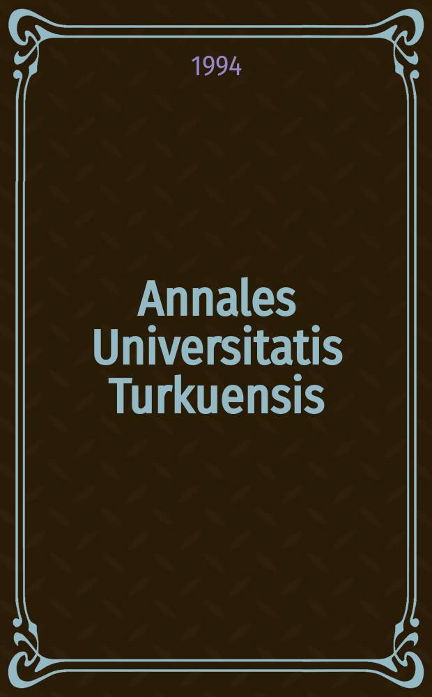 Annales Universitatis Turkuensis : Urocanic acid