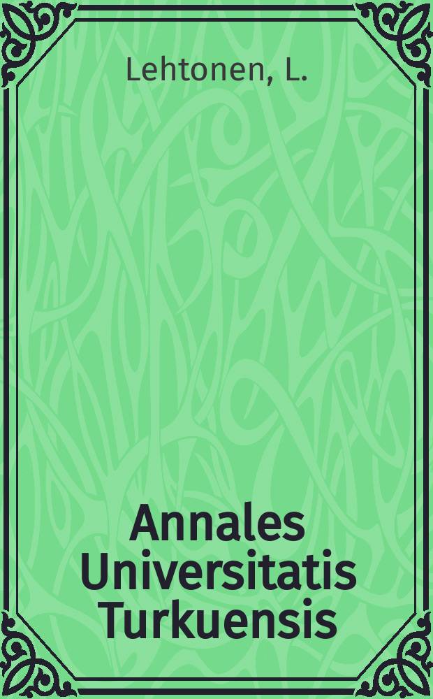 Annales Universitatis Turkuensis : Infantile colic