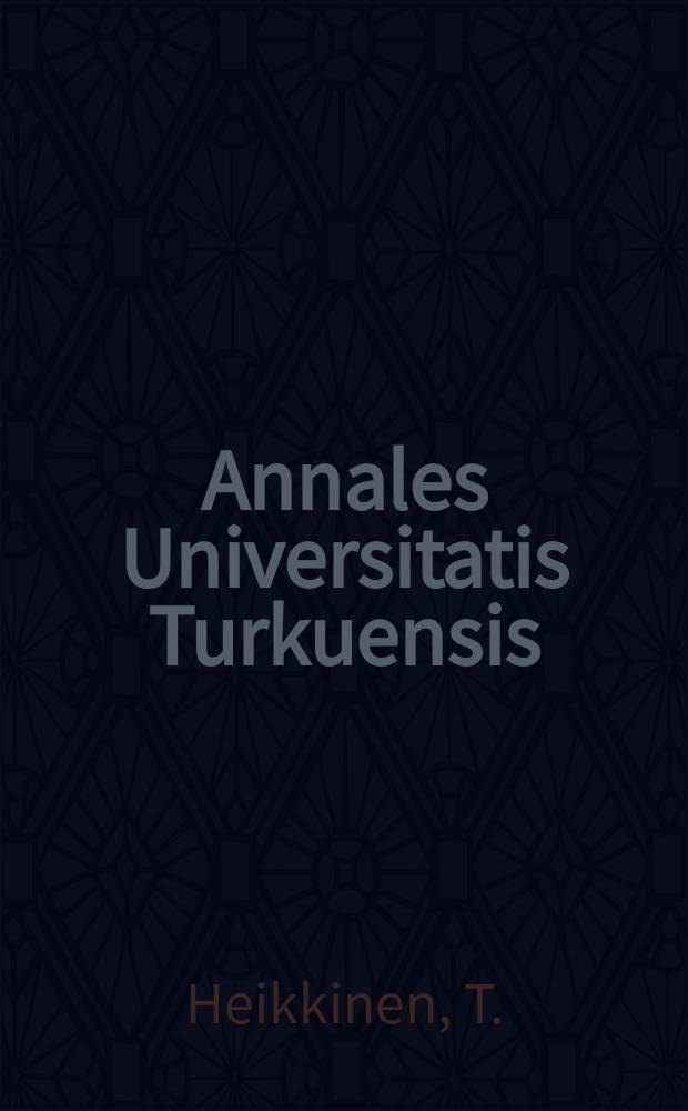 Annales Universitatis Turkuensis : Development and prevention of acute ofitis media ...