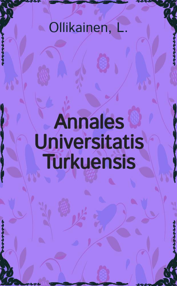 Annales Universitatis Turkuensis : Messages from the point of no return