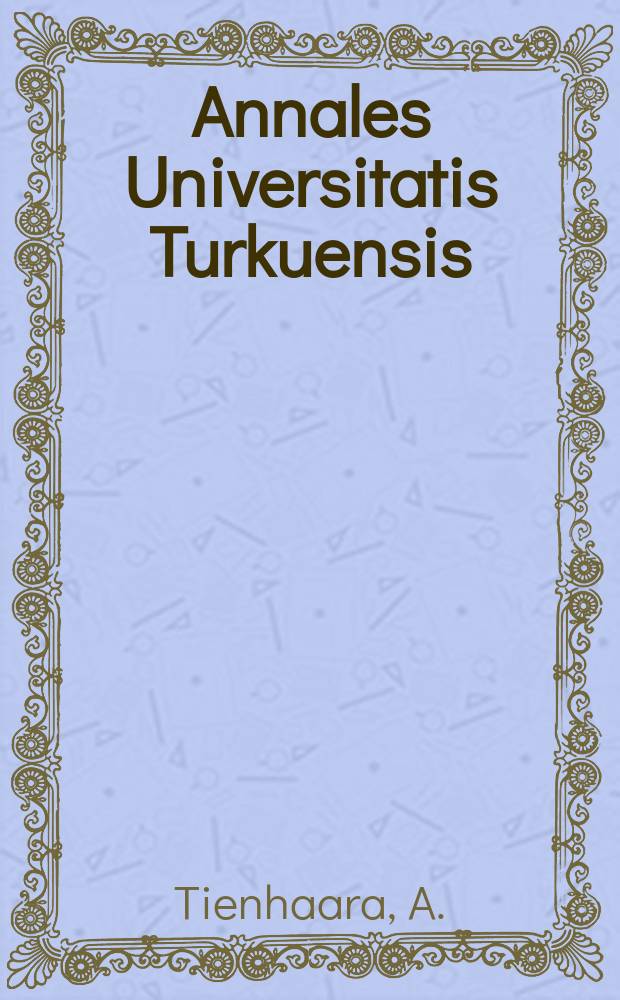 Annales Universitatis Turkuensis : Prognostic factors in multiple ...