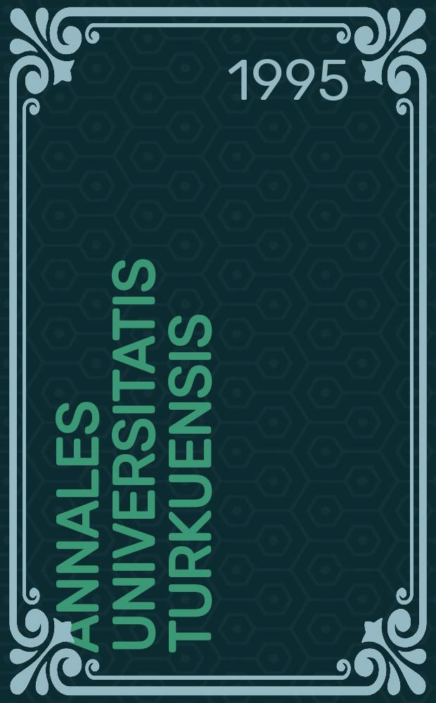 Annales Universitatis Turkuensis : The characterization of morphology ...