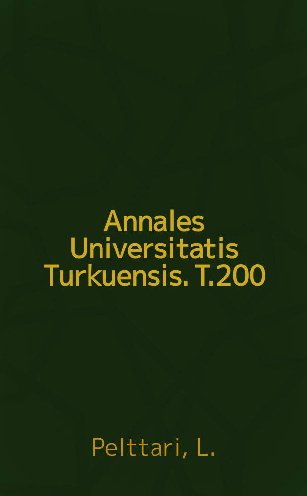 Annales Universitatis Turkuensis. T.200 : Upper airway obstruction ...