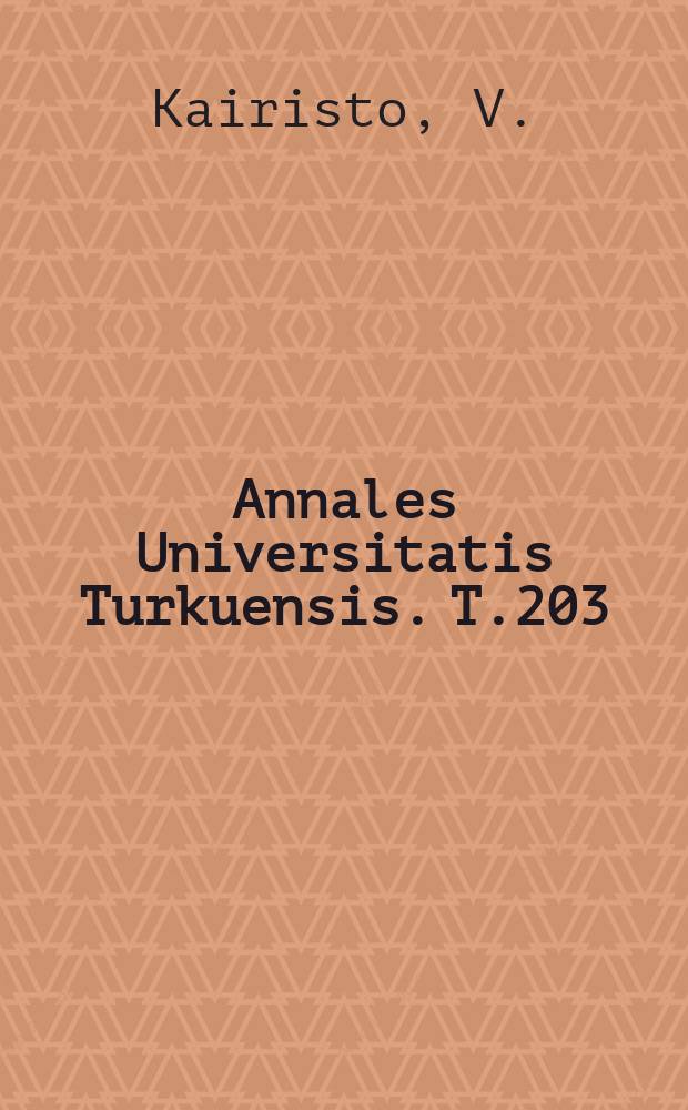 Annales Universitatis Turkuensis. T.203 : Production of reference values ...