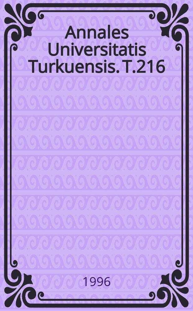 Annales Universitatis Turkuensis. T.216 : Binding mechanism of streptococcus ...