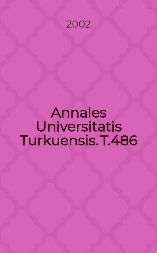 Annales Universitatis Turkuensis. T.486 : Integrin dependent reorganization ...