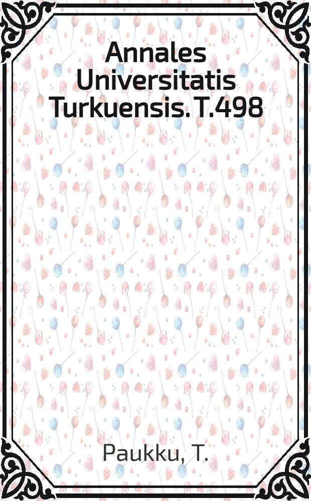Annales Universitatis Turkuensis. T.498 : Gene transfer studies in transgenic ...