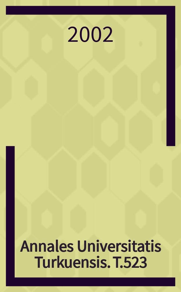 Annales Universitatis Turkuensis. T.523 : Individualised care from the surgical ...