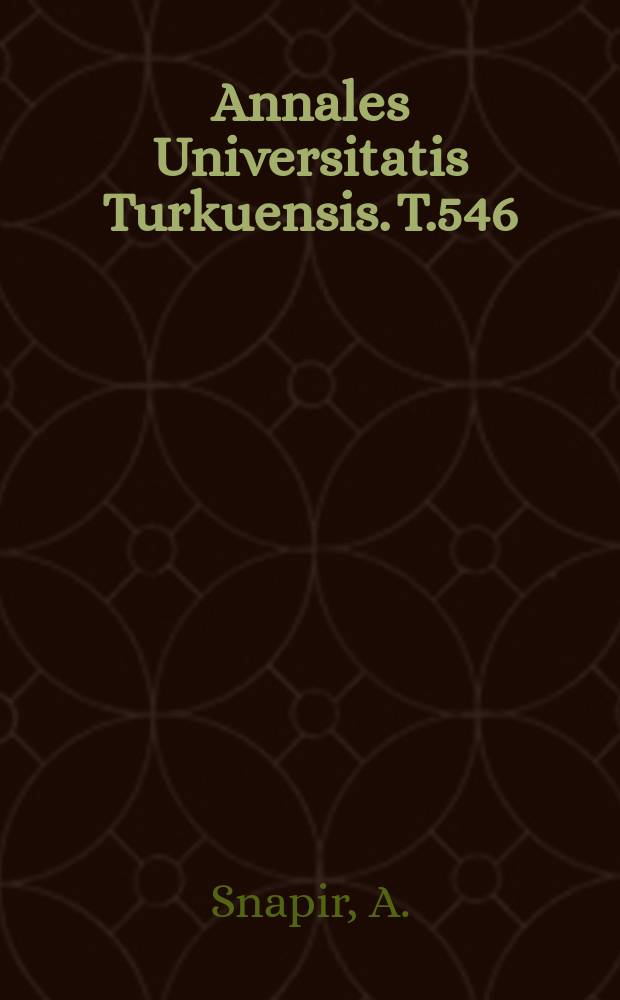 Annales Universitatis Turkuensis. T.546 : Involvement of a genetic variation in ...