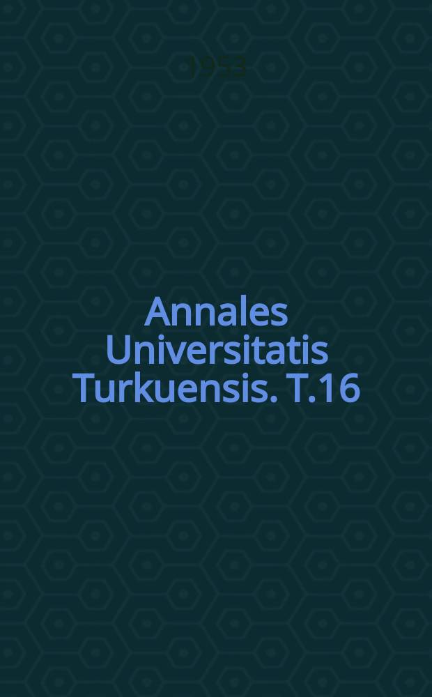 Annales Universitatis Turkuensis. T.16 : Abschätzungen für eventuelle Lösungen der Gleichung im fermatschen Problem