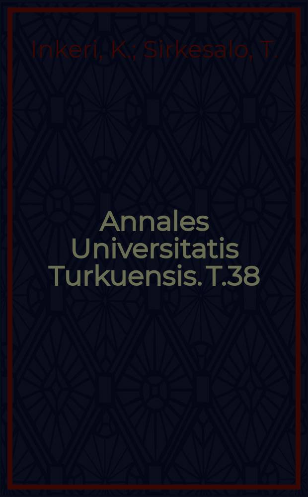 Annales Universitatis Turkuensis. T.38 : Factorization of certain numbers of the form h^2 + k