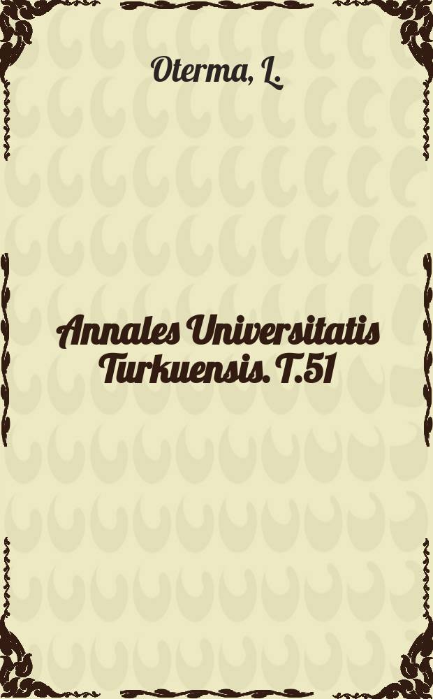 Annales Universitatis Turkuensis. T.51 : Télescope anastigmatique destiné aux mesures exactes, surtout en vue de la triangulation astronomique