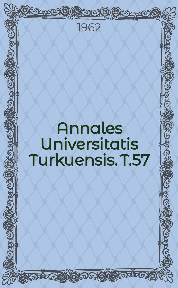 Annales Universitatis Turkuensis. T.57 : X - ray studies on the formation of a KCI - KBr - mixed crystal as a result of diffusion